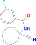 N-(1-cyanocycloheptyl)-3-fluorobenzamide