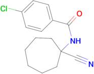 4-chloro-N-(1-cyanocycloheptyl)benzamide