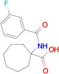 1-(3-fluorobenzamido)cycloheptane-1-carboxylic acid