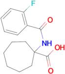 1-(2-fluorobenzamido)cycloheptane-1-carboxylic acid