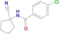 4-chloro-N-(1-cyanocyclopentyl)benzamide