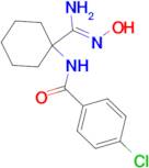 4-chloro-N-{1-[(Z)-N'-hydroxycarbamimidoyl]cyclohexyl}benzamide