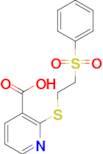 2-{[2-(benzenesulfonyl)ethyl]sulfanyl}pyridine-3-carboxylic acid