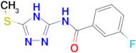 3-fluoro-N-[5-(methylsulfanyl)-4H-1,2,4-triazol-3-yl]benzamide