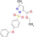 ethyl 3-methyl-1-(4-phenoxybenzenesulfonyl)-1H-pyrazole-5-carboxylate