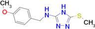 N-[(4-methoxyphenyl)methyl]-3-(methylsulfanyl)-1H-1,2,4-triazol-5-amine