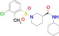 (3S)-1-(3-chloro-2-methylbenzenesulfonyl)-N-cyclohexylpiperidine-3-carboxamide