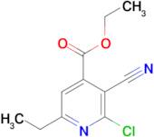 ethyl 2-chloro-3-cyano-6-ethylpyridine-4-carboxylate