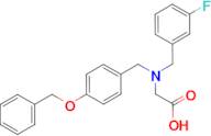 2-({[4-(benzyloxy)phenyl]methyl}[(3-fluorophenyl)methyl]amino)acetic acid