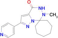 6'-methyl-2'-(pyridin-4-yl)-5',6'-dihydro-4'H-spiro[cycloheptane-1,7'-pyrazolo[1,5-d][1,2,4]tria...