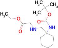 ethyl 2-{[(1-{[(tert-butoxy)carbonyl]amino}cyclohexyl)methyl]amino}acetate