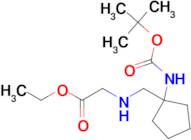 ethyl 2-{[(1-{[(tert-butoxy)carbonyl]amino}cyclopentyl)methyl]amino}acetate