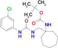 tert-butyl N-[1-({[(3-chlorophenyl)carbamoyl]amino}methyl)cycloheptyl]carbamate