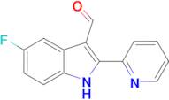 5-fluoro-2-(pyridin-2-yl)-1H-indole-3-carbaldehyde