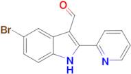 5-bromo-2-(pyridin-2-yl)-1H-indole-3-carbaldehyde