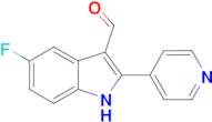 5-fluoro-2-(pyridin-4-yl)-1H-indole-3-carbaldehyde