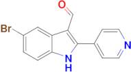 5-bromo-2-(pyridin-4-yl)-1H-indole-3-carbaldehyde