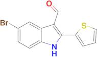 5-bromo-2-(thiophen-2-yl)-1H-indole-3-carbaldehyde