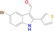 5-bromo-2-(thiophen-3-yl)-1H-indole-3-carbaldehyde