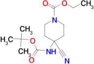 ethyl 4-{[(tert-butoxy)carbonyl]amino}-4-cyanopiperidine-1-carboxylate