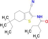 N-[3-cyano-6-(2-methylbutan-2-yl)-4,5,6,7-tetrahydro-1-benzothiophen-2-yl]-2-ethylbutanamide