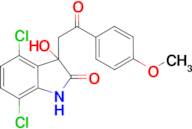 4,7-DICHLORO-3-HYDROXY-3-(2-(4-METHOXYPHENYL)-2-OXOETHYL)INDOLIN-2-ONE
