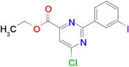 ETHYL 6-CHLORO-2-(3-IODOPHENYL)PYRIMIDINE-4-CARBOXYLATE