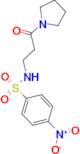 4-NITRO-N-(3-OXO-3-(PYRROLIDIN-1-YL)PROPYL)BENZENESULFONAMIDE