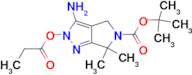 TERT-BUTYL 3-AMINO-6,6-DIMETHYL-2-(PROPIONYLOXY)-4,6-DIHYDROPYRROLO[3,4-C]PYRAZOLE-5(2H)-CARBOXYLA…