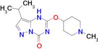 8-ISOPROPYL-2-((1-METHYLPIPERIDIN-4-YL)OXY)PYRAZOLO[1,5-A][1,3,5]TRIAZIN-4-OL