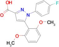 5-(2,6-DIMETHOXYPHENYL)-1-(4-FLUOROPHENYL)-1H-PYRAZOLE-3-CARBOXYLIC ACID