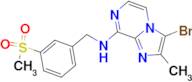 3-BROMO-2-METHYL-N-(3-(METHYLSULFONYL)BENZYL)IMIDAZO[1,2-A]PYRAZIN-8-AMINE