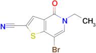 7-BROMO-5-ETHYL-4-OXO-4,5-DIHYDROTHIENO[3,2-C]PYRIDINE-2-CARBONITRILE