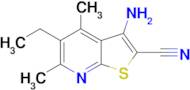 3-AMINO-5-ETHYL-4,6-DIMETHYLTHIENO[2,3-B]PYRIDINE-2-CARBONITRILE