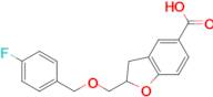 2-(((4-FLUOROBENZYL)OXY)METHYL)-2,3-DIHYDROBENZOFURAN-5-CARBOXYLIC ACID