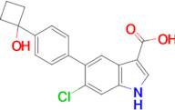 6-CHLORO-5-(4-(1-HYDROXYCYCLOBUTYL)PHENYL)-1H-INDOLE-3-CARBOXYLIC ACID