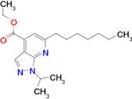 ETHYL 6-HEPTYL-1-ISOPROPYL-1H-PYRAZOLO[3,4-B]PYRIDINE-4-CARBOXYLATE