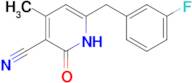 6-(3-FLUOROBENZYL)-4-METHYL-2-OXO-1,2-DIHYDROPYRIDINE-3-CARBONITRILE