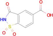 1,2-BENZISOTHIAZOLE-5-CARBOXYLIC ACID, 2,3-DIHYDRO-3-OXO-, 1,1-DIOXIDE