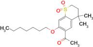 ETHANONE, 1-[7-(HEPTYLOXY)-3,4-DIHYDRO-4,4-DIMETHYL-1,1-DIOXIDO-2H-1-BENZOTHIOPYRAN-6-YL]-