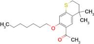 1-[7-(HEPTYLOXY)-3,4-DIHYDRO-4,4-DIMETHYL-2H-1-BENZOTHIOPYRAN-6-YL]-ETHANONE