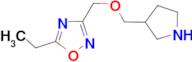5-ETHYL-3-((PYRROLIDIN-3-YLMETHOXY)METHYL)-1,2,4-OXADIAZOLE