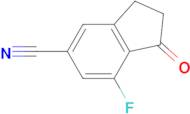 7-FLUORO-1-OXO-2,3-DIHYDRO-1H-INDENE-5-CARBONITRILE