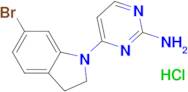 4-(6-BROMOINDOLIN-1-YL)PYRIMIDIN-2-AMINE HCL