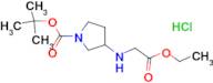 TERT-BUTYL 3-((2-ETHOXY-2-OXOETHYL)AMINO)PYRROLIDINE-1-CARBOXYLATE HCL