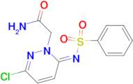 (Z)-2-(3-CHLORO-6-((PHENYLSULFONYL)IMINO)PYRIDAZIN-1(6H)-YL)ACETAMIDE