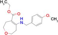 4-OXEPINCARBOXYLIC ACID, 2,3,6,7-TETRAHYDRO-5-[[(4-METHOXYPHENYL)METHYL]AMINO]-, ETHYL ESTER