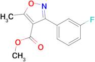 METHYL 3-(3-FLUOROPHENYL)-5-METHYLISOXAZOLE-4-CARBOXYLATE