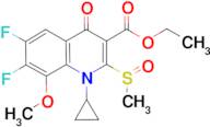 ETHYL 1-CYCLOPROPYL-6,7-DIFLUORO-8-METHOXY-2-(METHYLSULFINYL)-4-OXO-1,4-DIHYDROQUINOLINE-3-CARBOXY…