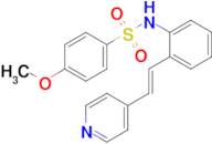 (E)-4-Methoxy-N-(2-(2-(pyridin-4-yl)vinyl)phenyl)benzenesulfonamide